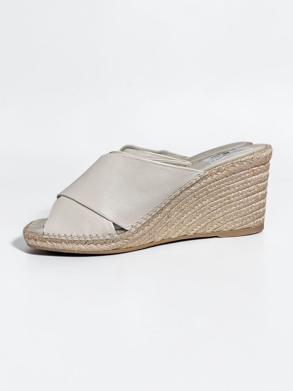 🌻NEW w/tag Vince Gaelan Wedge Espadrille Sandals Leather Peep Toe Jute Size 11